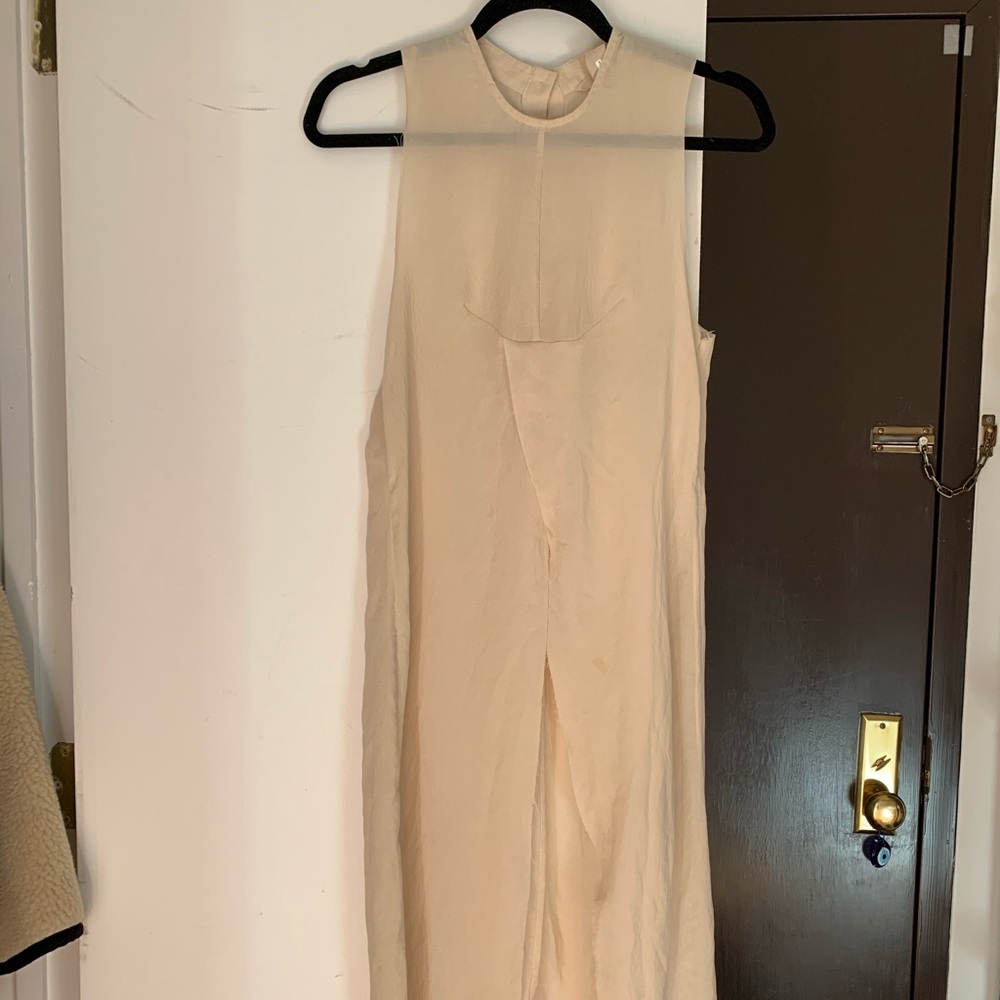 Fringed high-lo gauzy blouse